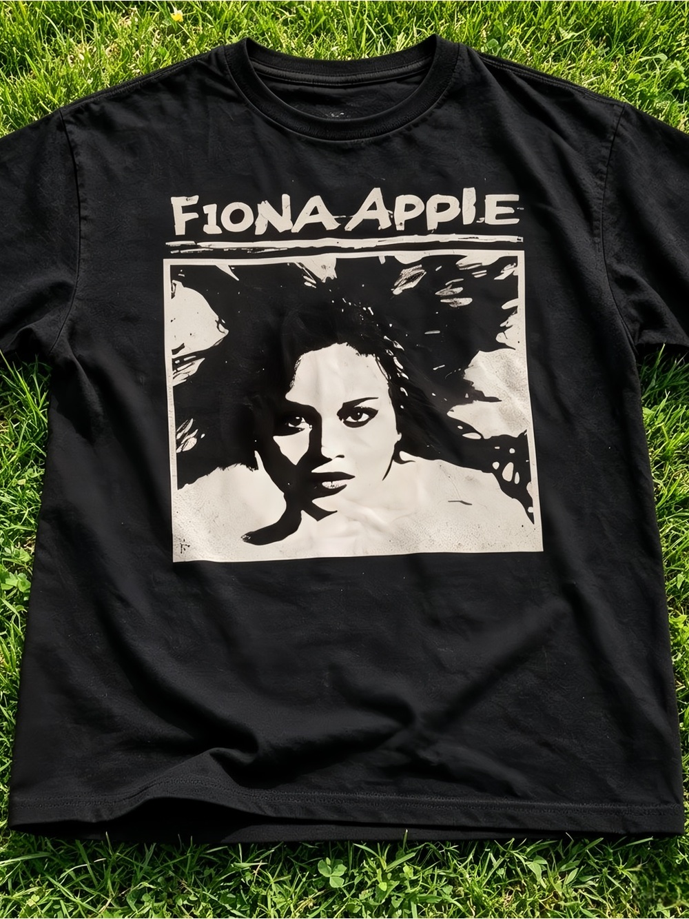 Y2K style dark Fiona Apple graphic black unisex T-shirt